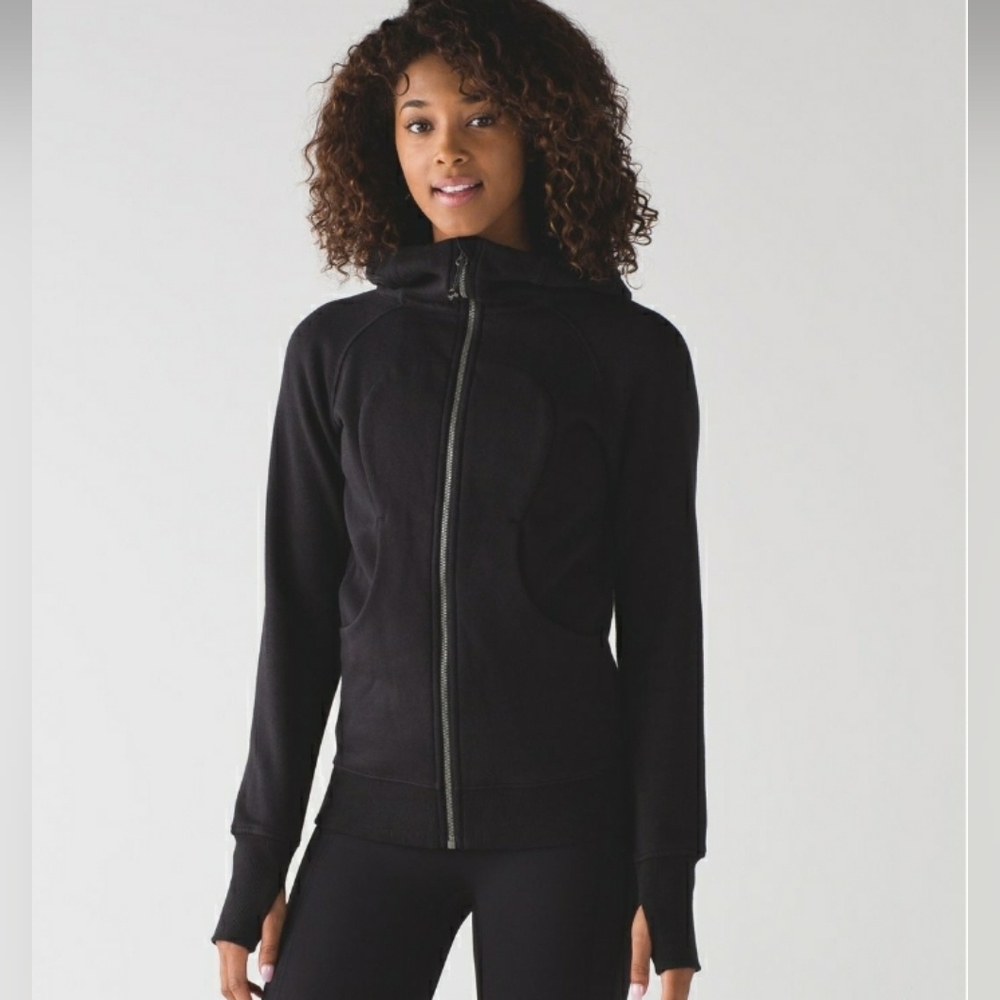 Lululemon The Original Black Scuba Full-Zip Sweatshirt Hooded Yoga Jacket